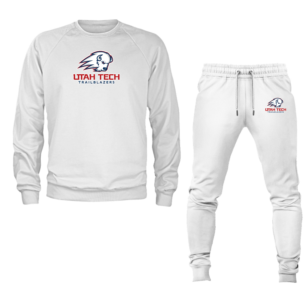 Men's Utah Tech Trailblazers Crewneck Sweatshirt Joggers Suit